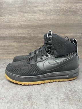 Nike Lunar Force 1 Duckboots Sneakers Kids Size 7Y GS Black Gum 882842-002